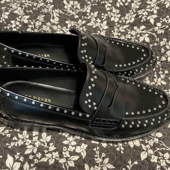 Marc Jacobs black studded leather loafers--NEW in box! US 9.5 - Picture 2 of 3